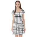 Structure Pattern Network Short Sleeve Skater Dress View1