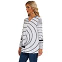 Spiral Eddy Route Symbol Bent Long Sleeve Drawstring Hooded Top View2