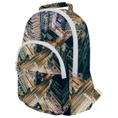 Architecture Buildings City Rounded Multi Pocket Backpack by Amaryn4rt