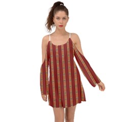 Pattern Background Red Stripes Boho Dress by Amaryn4rt