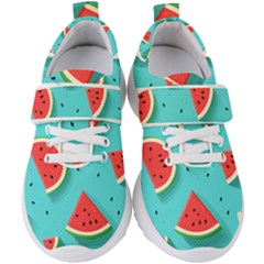 Watermelon Fruit Slice Kids  Velcro Strap Shoes by Ravend