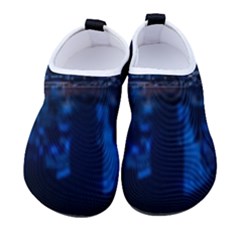 Illuminated Cityscape Against Blue Sky At Night Men s Sock-style Water Shoes by Modalart