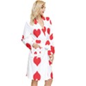 Heart Red Love Valentines Day Long Sleeve Velvet Robe View3