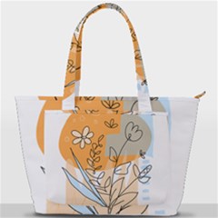 Doodle Flower Floral Abstract Back Pocket Shoulder Bag  by Grandong