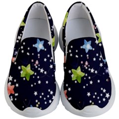 Abstract Eart Cover Blue Gift Kids Lightweight Slip Ons by Grandong