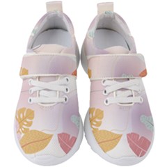 Plants Leaves Wallpaper Background Kids  Velcro Strap Shoes by Grandong