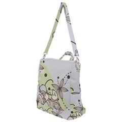 Flowers Bird Floral Floral Design Crossbody Backpack by Grandong