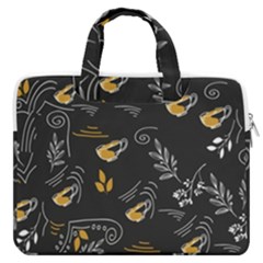 Leaves Coffee Digital Paper Cup Macbook Pro 16  Double Pocket Laptop Bag  by Grandong