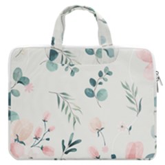 Flower Branch Corolla Wreath Lease Macbook Pro 13  Double Pocket Laptop Bag by Grandong