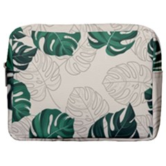 Leaves Monstera Background Make Up Pouch (large) by Grandong