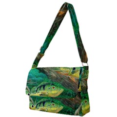 Peacock Bass Fishing Full Print Messenger Bag (l) by Sarkoni