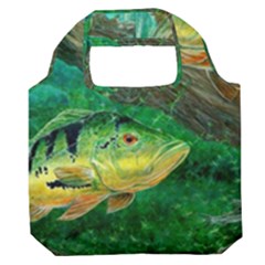 Peacock Bass Fishing Premium Foldable Grocery Recycle Bag by Sarkoni