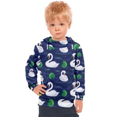 Swan-pattern-elegant-design Kids  Hooded Pullover by Proyonanggan