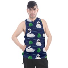 Swan-pattern-elegant-design Men s Sleeveless Hoodie by Proyonanggan