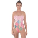 Background Geometric Triangle Tie Back One Piece Swimsuit View1