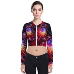 Physics Quantum Physics Particles Long Sleeve Zip Up Bomber Jacket by Sarkoni