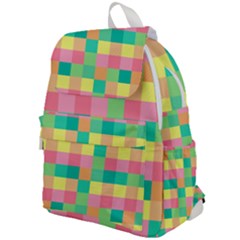 Checkerboard Pastel Square Top Flap Backpack by Grandong