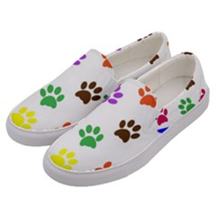 Pawprints Paw Prints Paw Animal Men s Canvas Slip Ons by Apen