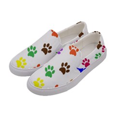 Pawprints Paw Prints Paw Animal Women s Canvas Slip Ons by Apen