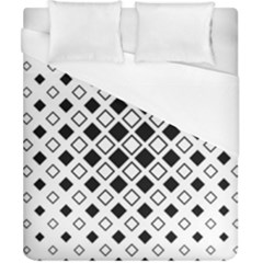 Square Diagonal Pattern Monochrome Duvet Cover (california King Size)