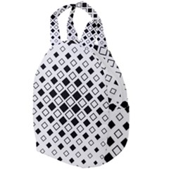 Square Diagonal Pattern Monochrome Travel Backpack