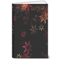 Christmas Background Motif Star 8  X 10  Softcover Notebook