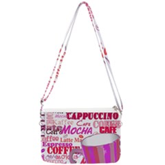 Coffee Cup Lettering Coffee Cup Double Gusset Crossbody Bag by Amaryn4rt