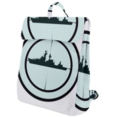 Ship Target Destroyer Warship Flap Top Backpack