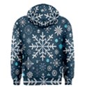 Snowflakes Pattern Men s Zipper Hoodie View2