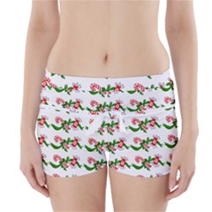 Sweet Christmas Candy Cane Boyleg Bikini Wrap Bottoms by Modalart