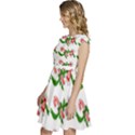 Sweet Christmas Candy Cane Cap Sleeve High Waist Dress View2