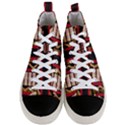 Textile Pattern Abstract Fabric Men s Mid-Top Canvas Sneakers View1