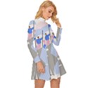 Achievement Success Mountain Clouds Long Sleeve Velour Longline Dress View3