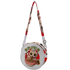 Ramen Cat Noodles Cute Japanes Crossbody Circle Bag by Modalart