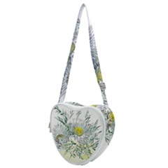 Thistle Alpine Flower Flower Plant Heart Shoulder Bag by Modalart