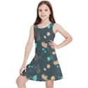 Flower Leaves Pattern Seamless Kids  Lightweight Sleeveless Dress View1