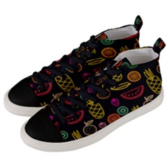 Fruits Icons Men s Mid-top Canvas Sneakers by helloshirt