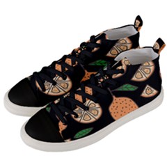 Citrus Fruits Men s Mid-top Canvas Sneakers by helloshirt