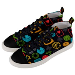 Casino Icons Men s Mid-top Canvas Sneakers by helloshirt