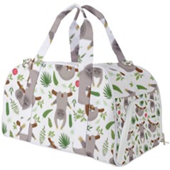 Seamless Pattern With Cute Sloths Burner Gym Duffel Bag by Ndabl3x