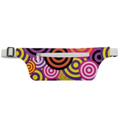 Abstract Circles Background Retro Active Waist Bag