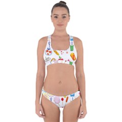 Summer Fair Food Goldfish Cross Back Hipster Bikini Set