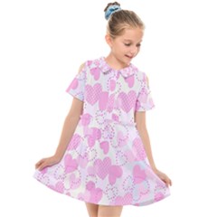 Valentine Background Hearts Bokeh Kids  Short Sleeve Shirt Dress by Ravend