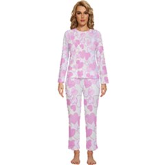 Valentine Background Hearts Bokeh Womens  Long Sleeve Lightweight Pajamas Set by Ravend