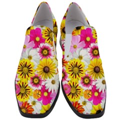 Flowers Blossom Bloom Nature Plant Women Slip On Heel Loafers