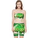 Kiwi Fruit Vitamins Healthy Cut Stretch Shorts and Tube Top Set View1