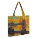 London Tower Abstract Bridge Zipper Medium Tote Bag View2