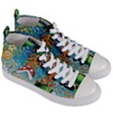 Cartoon Game Games Starry Night Doctor Who Van Gogh Parody Women s Mid-Top Canvas Sneakers View3