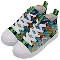 Cartoon Game Games Starry Night Doctor Who Van Gogh Parody Kids  Mid-top Canvas Sneakers by Modalart