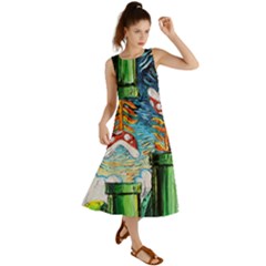 Cartoon Game Games Starry Night Doctor Who Van Gogh Parody Summer Maxi Dress by Modalart